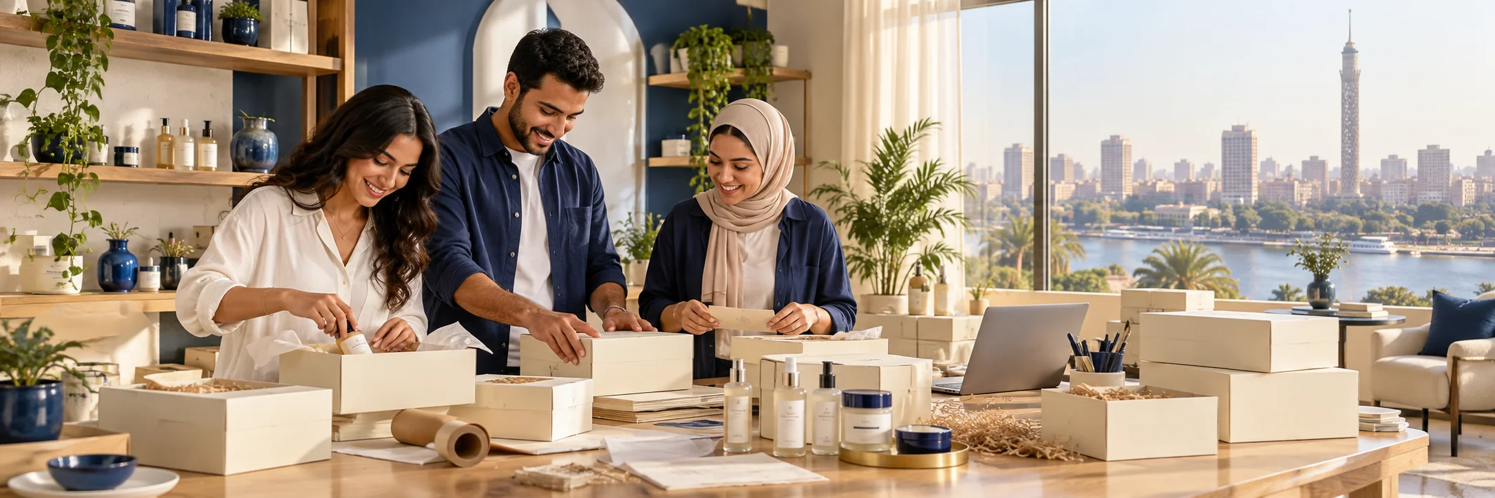 Lumière team preparing customer orders together